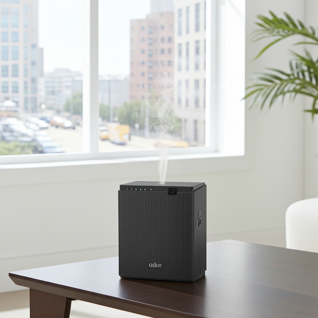 AromaSphere by Ador Scents, the first diffuser that doesn't just scent your space. It protects it.