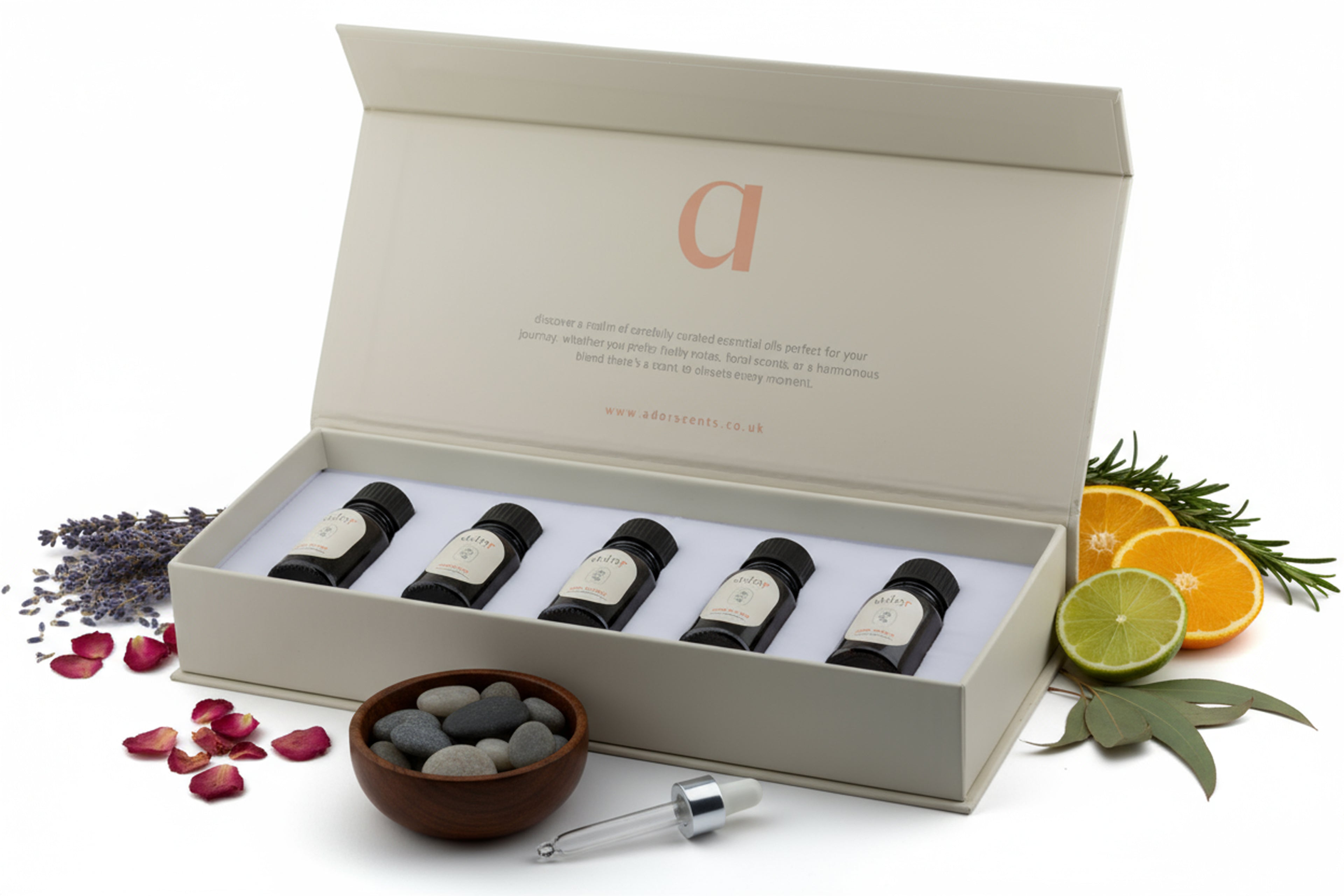 ador Collection by Ador Scents, 5 x 10ml oil blends that transport you across continents, through forests, over oceans, and into the heart of ancient souks.