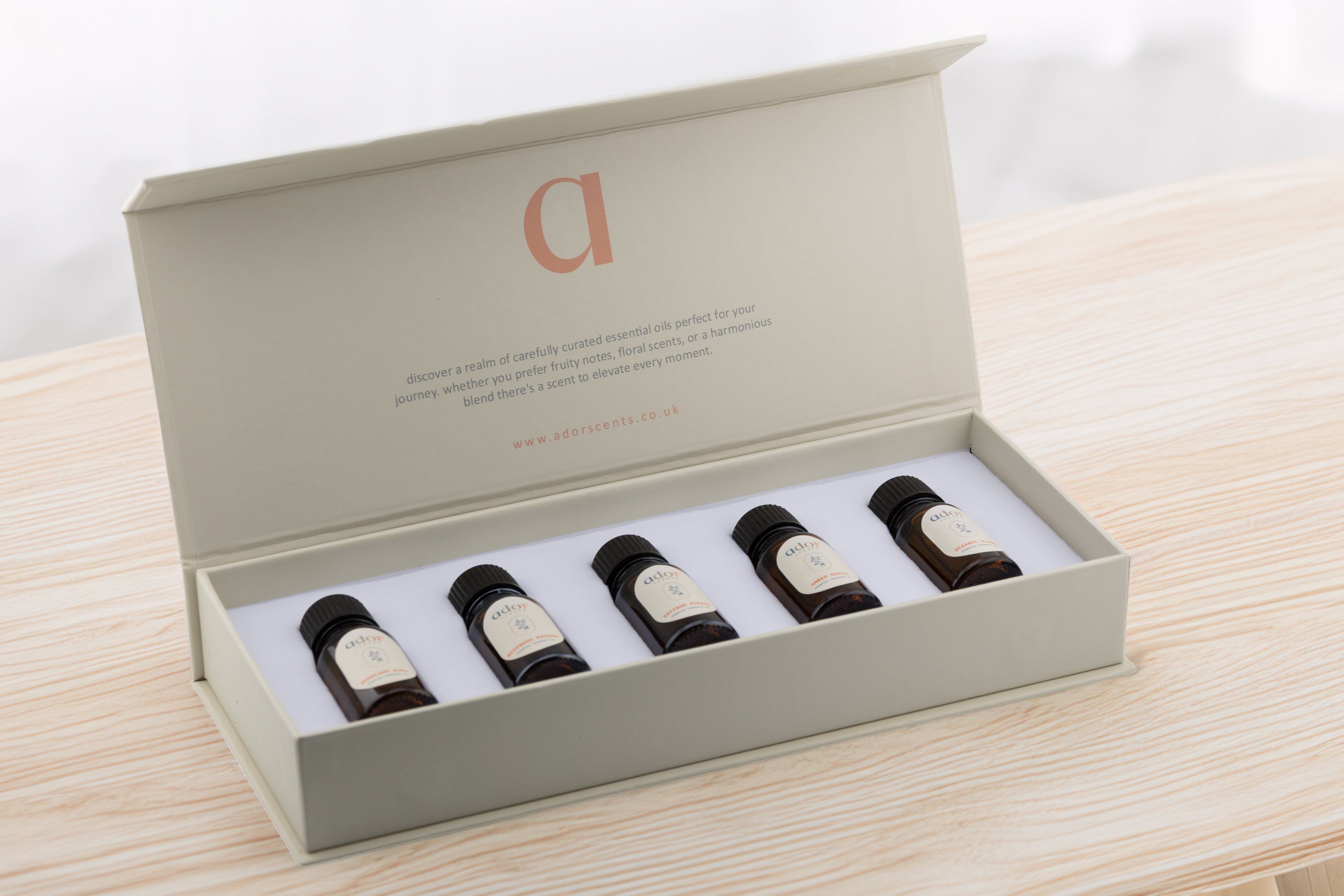 Fruity Notes Collection by Ador Scents, 5 x 10ml of luxurious essential oil blends that redefine freshness.