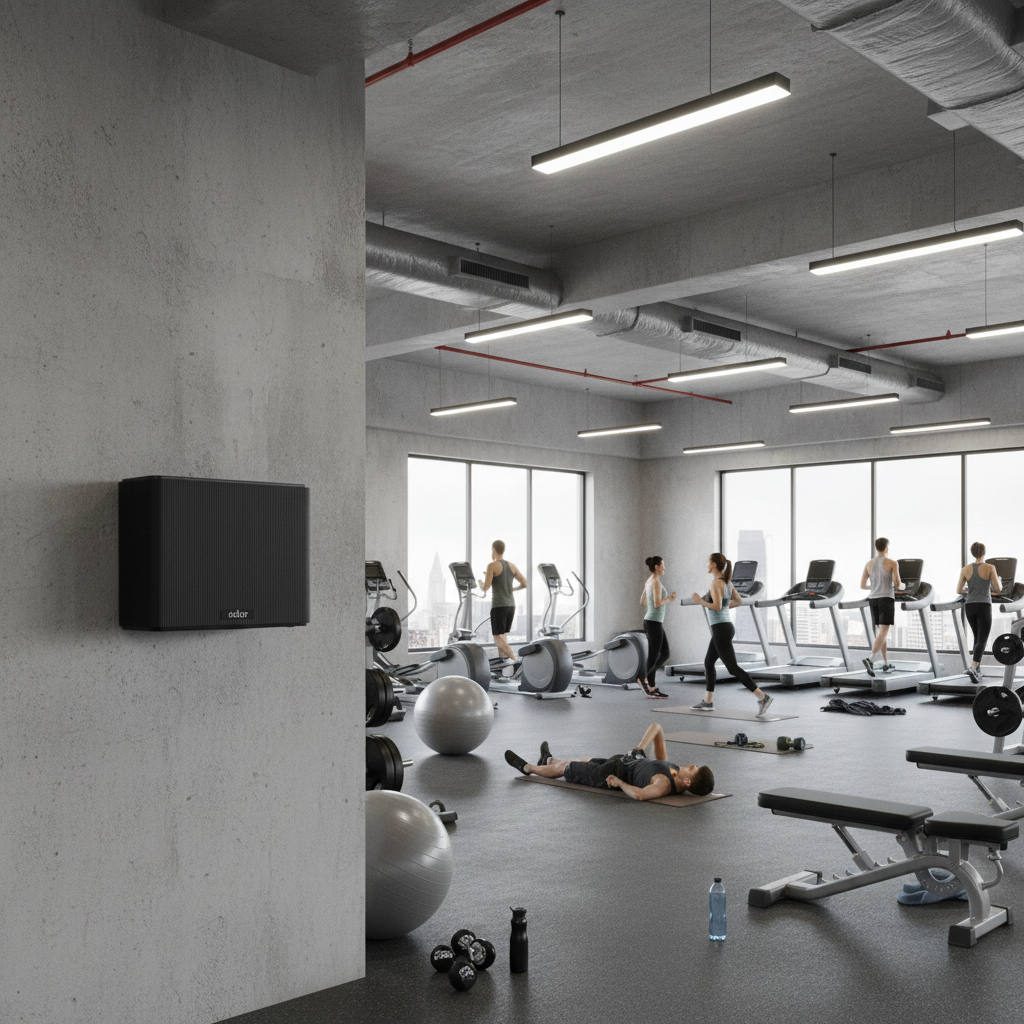 AromaGrand by Ador Scents, our flagship commercial scent diffuser, engineered for spaces that refuse to compromise on atmosphere, coverage, or sophistication.
Place it in your Gym.