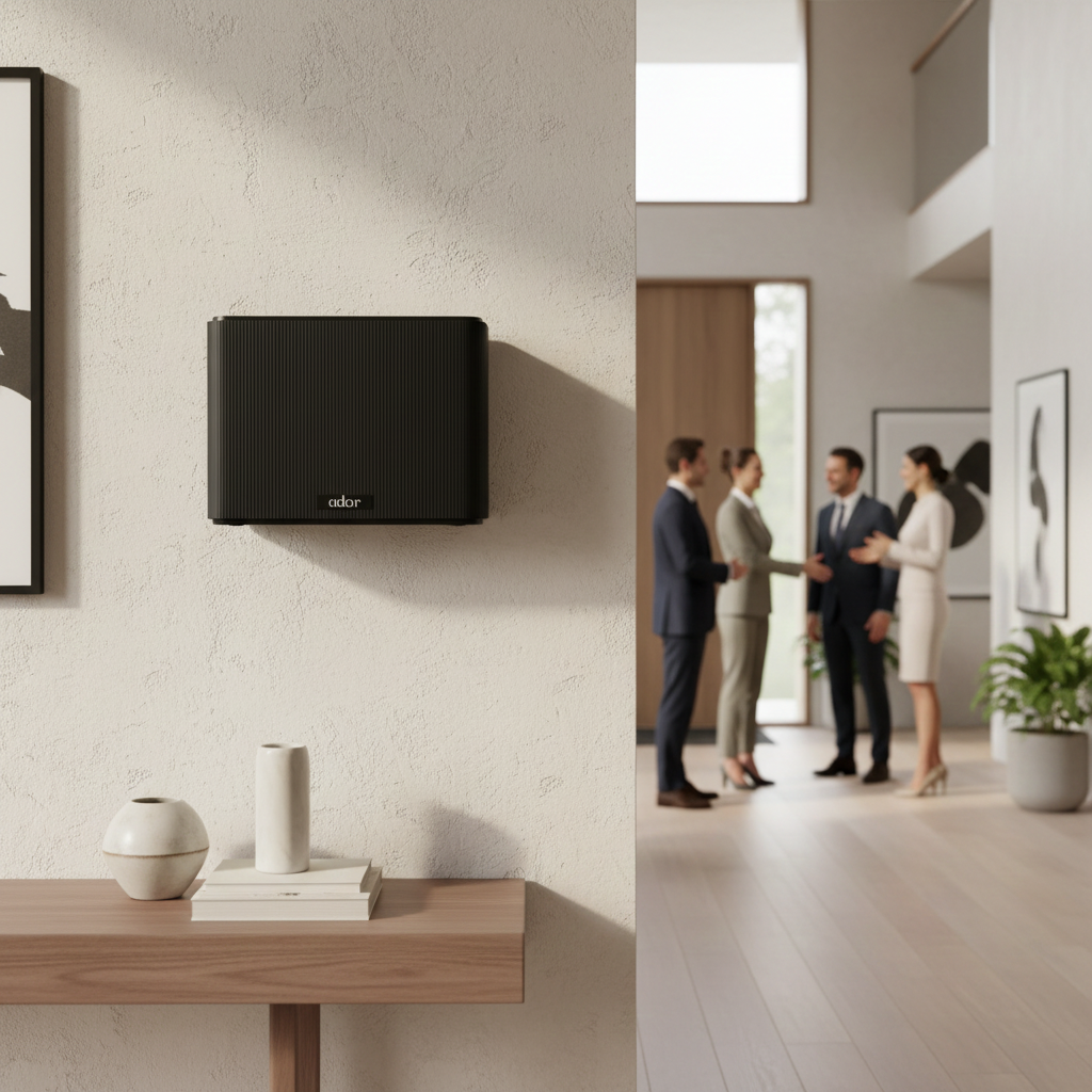 AromaGrand by Ador Scents, our flagship commercial scent diffuser, engineered for spaces that refuse to compromise on atmosphere, coverage, or sophistication.
Place it in your Hallway.