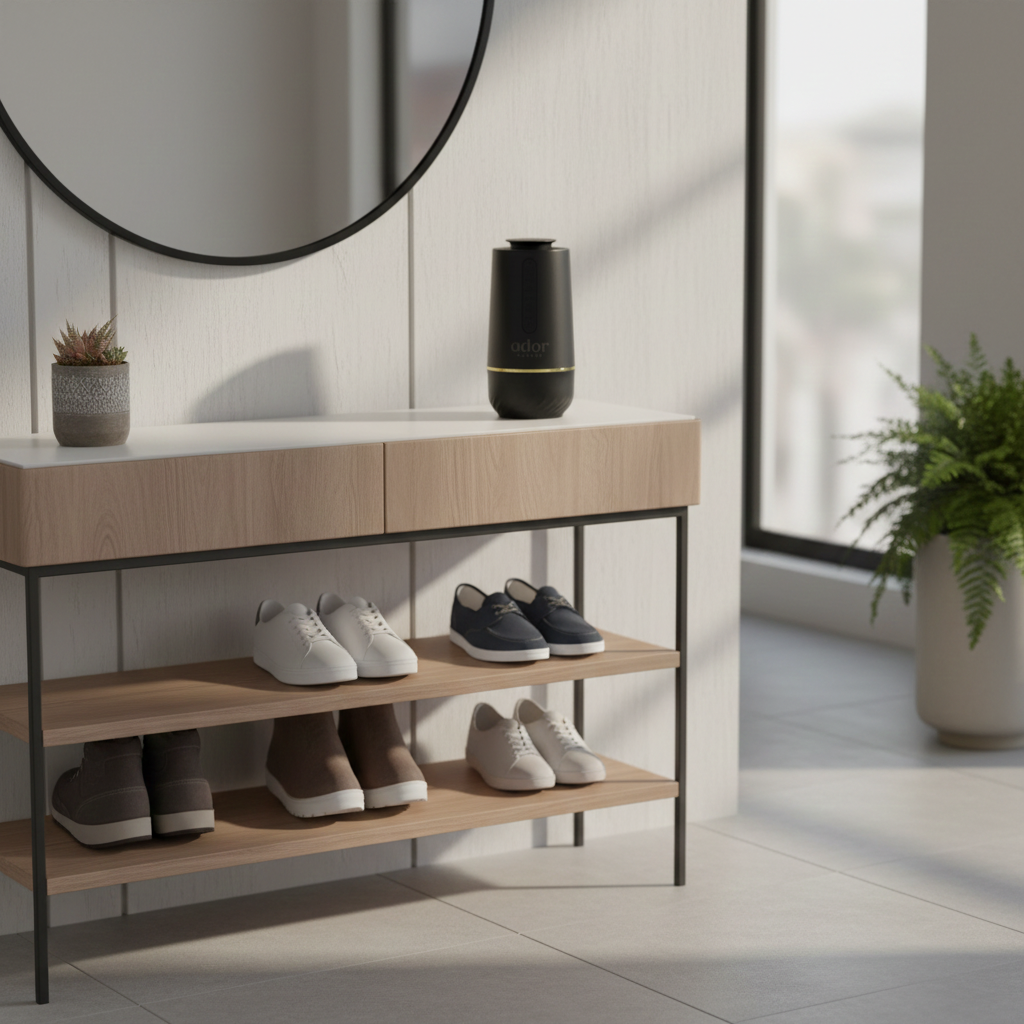 AromaDrive Scenting in a shoe area, keeping the area fresh