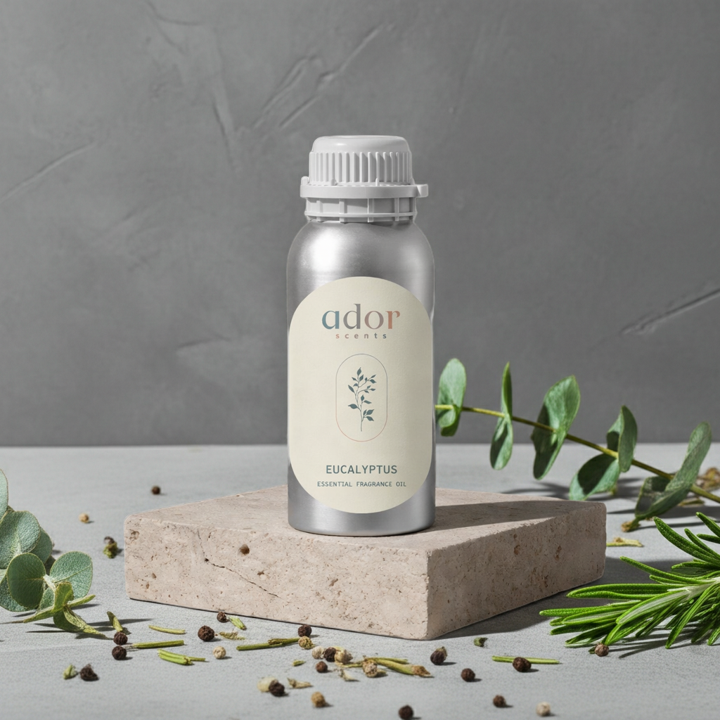 Eucalyptus by Ador Scents, a revitalising fusion of eucalyptus, rosemary, & joss.